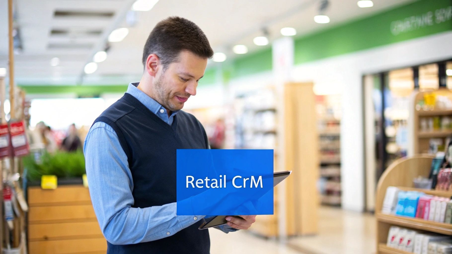 Retail customer management software dashboard showing customer profiles and purchase history