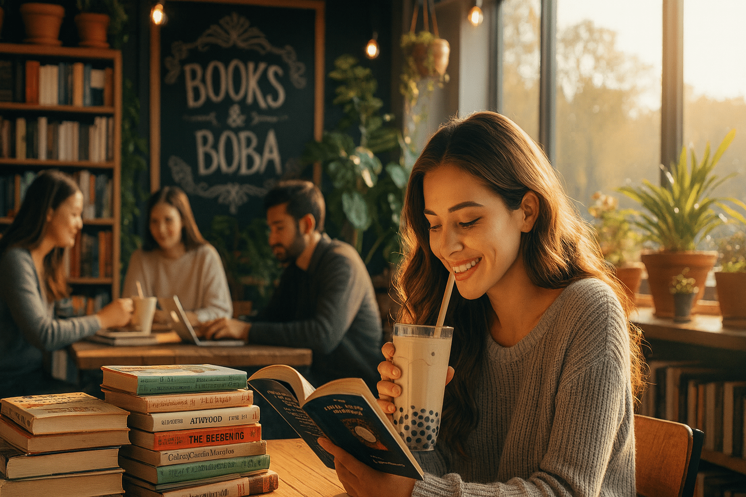 Bookstore and Bubble Tea Cafe: A Cozy Fusion of Reading, Flavor, and Community