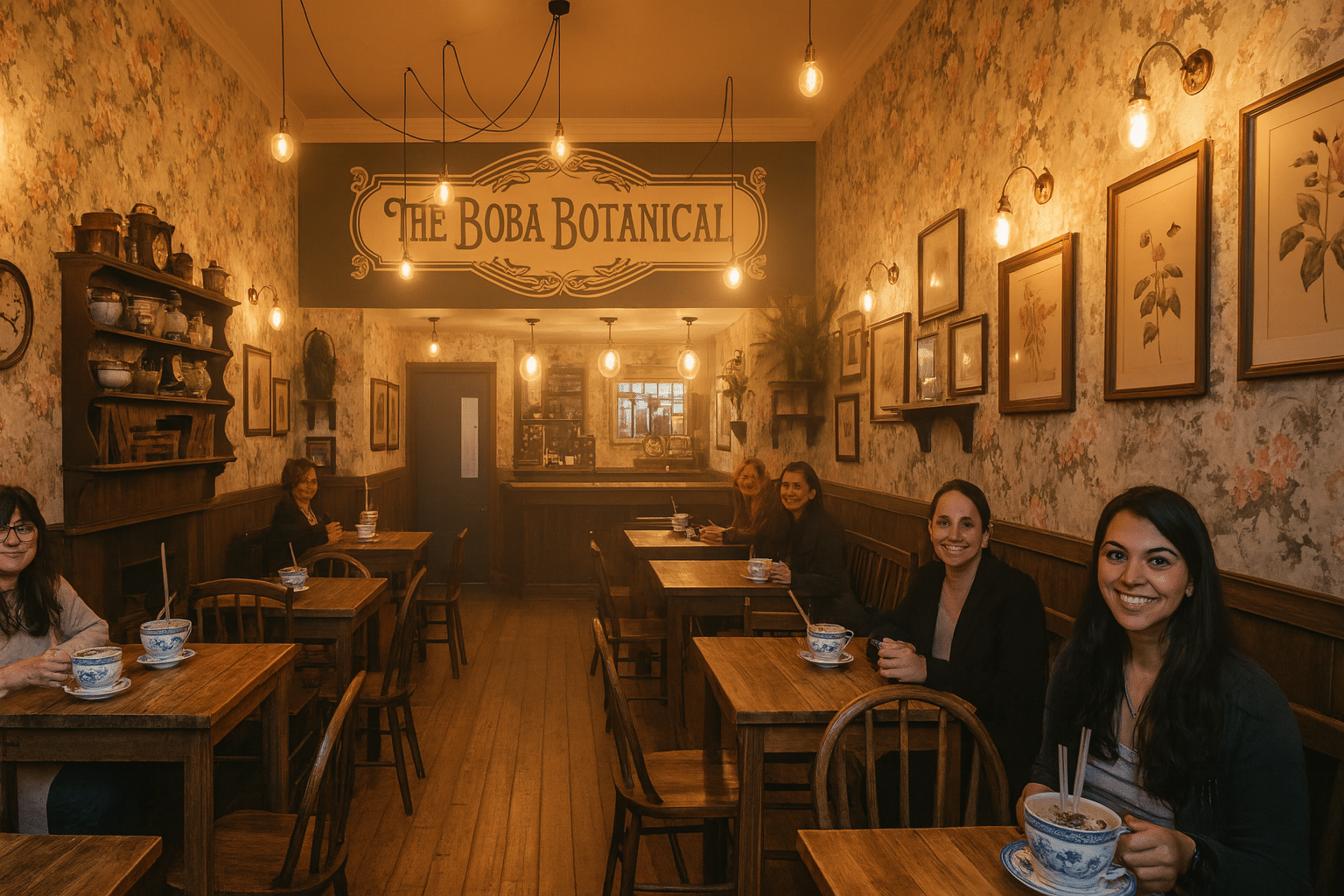 Vintage Themed Bubble Tea Lounge: A Nostalgic Twist to Modern Tea Culture