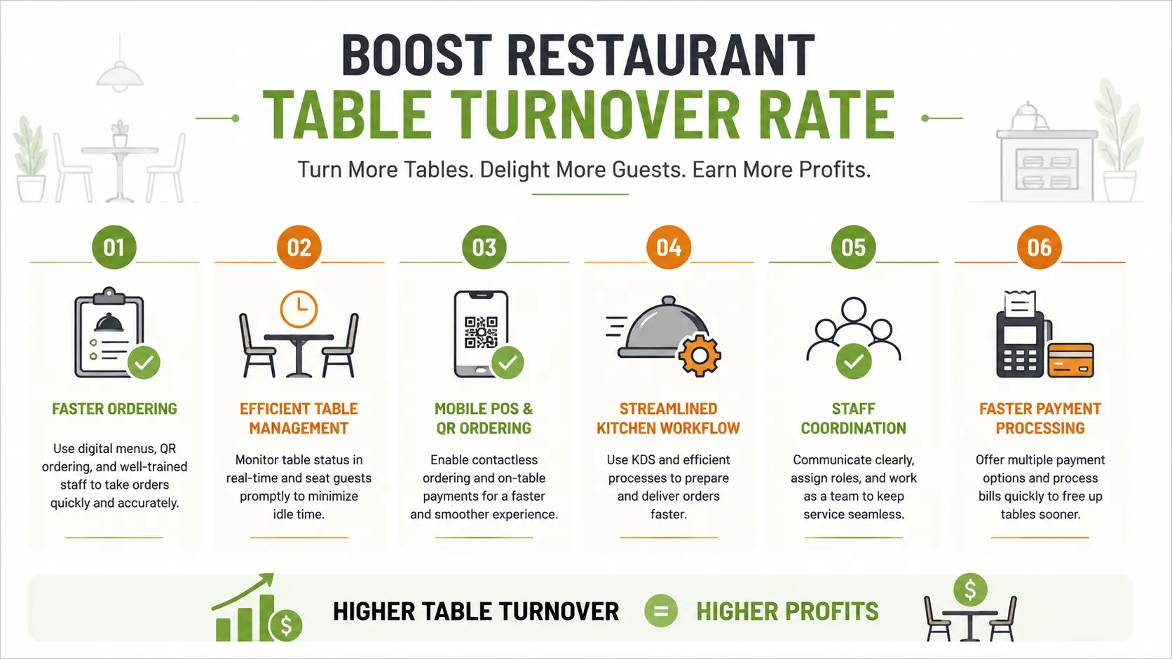Boost restaurant table turnover rate for higher profits