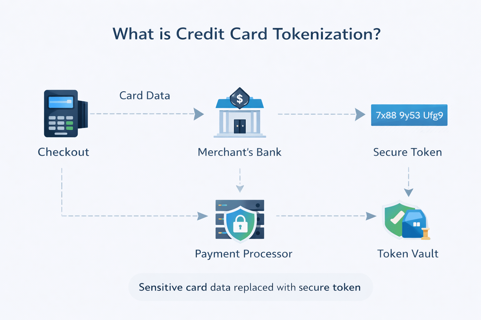 what is credit card tokenization flowchart for secure payment processing