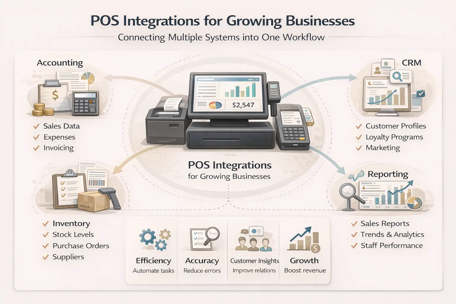 POS integrations for growing businesses connecting systems