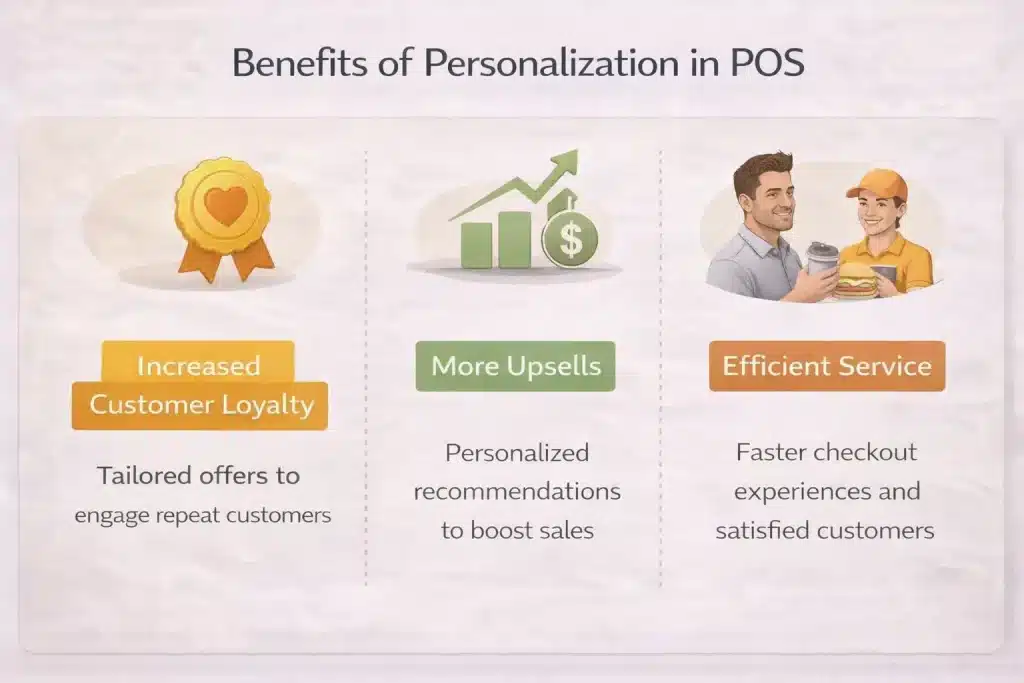 POS personalization benefits including loyalty, upselling and efficiency